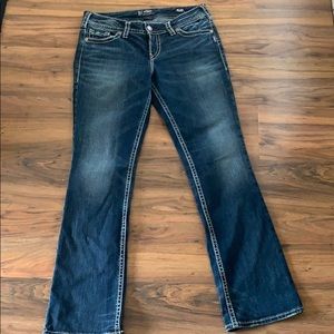 Silver boot cut jeans